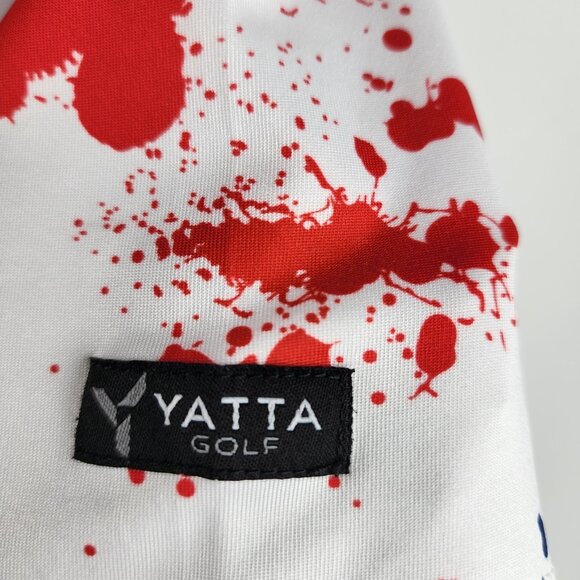 Yatta Golf Shirt Mens XL Multi Paint Splatter S/S Golf Polo - Picture 6 of 8